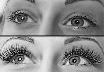 EyesArt: Wimpern vor und nach der Behandlung